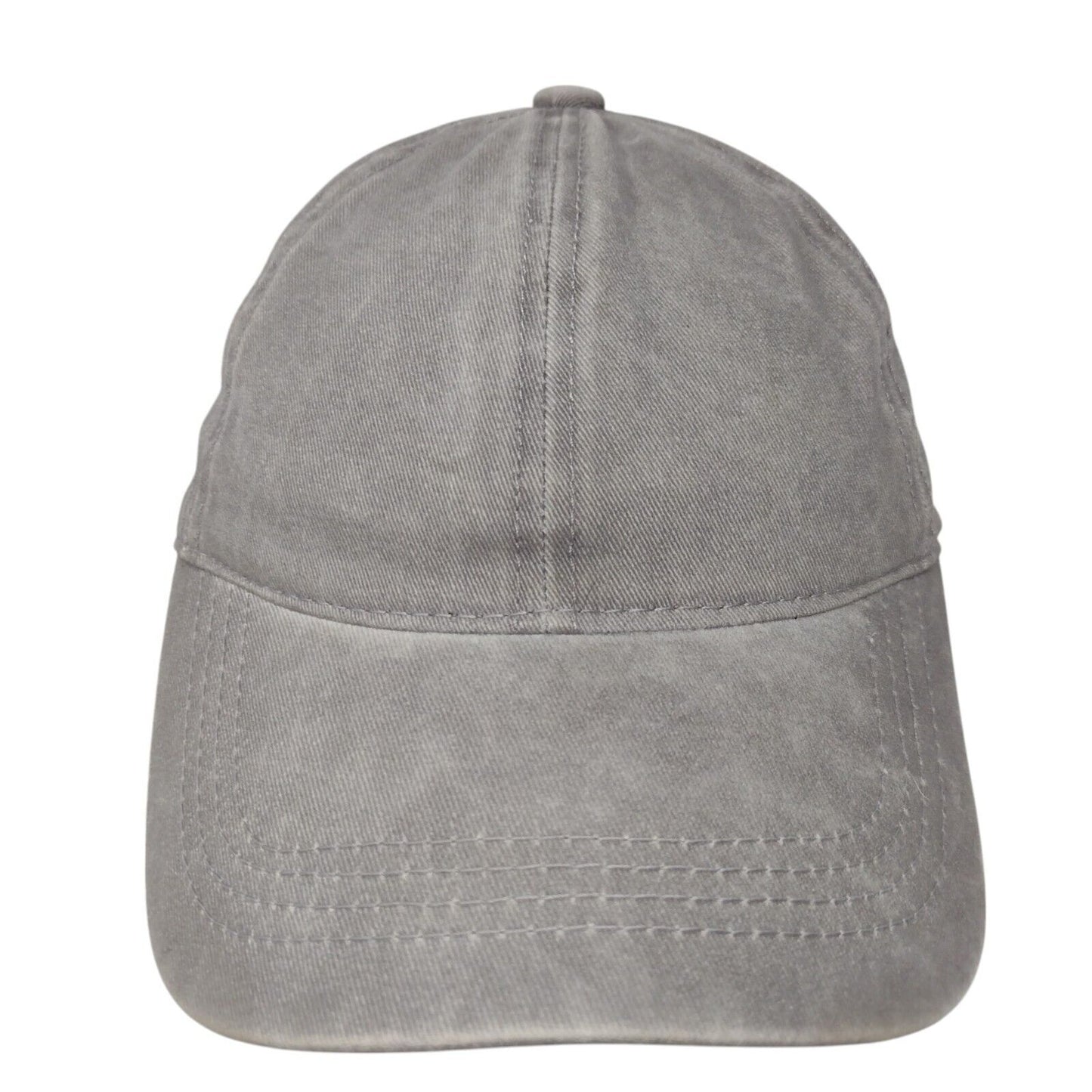 David And Young Slideback Hat Gray OSFM Adjustable Solid Blank 6 Panel