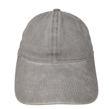 David And Young Slideback Hat Gray OSFM Adjustable Solid Blank 6 Panel