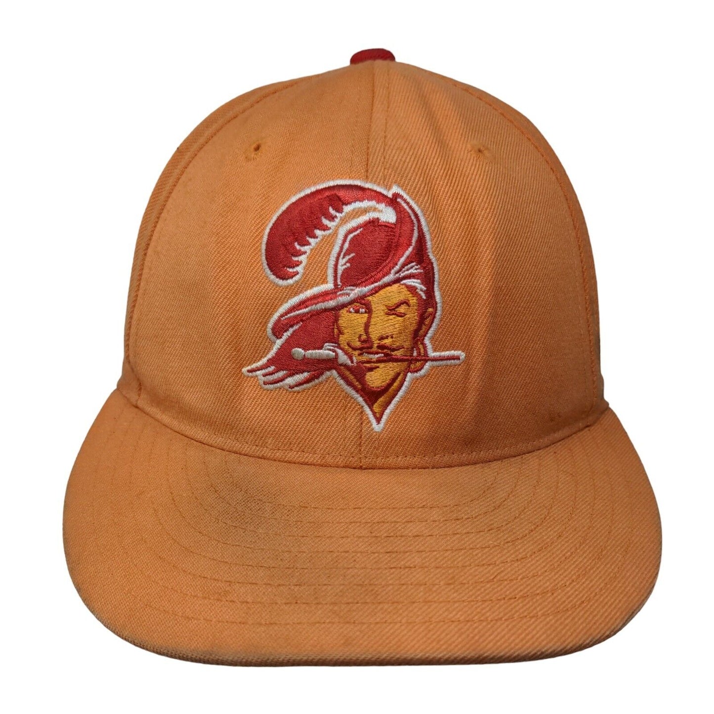 Tampa Bay Buccaneers Fitted Hat Orange 7 3/8 Retro Logo Mitchell & Ness NFL