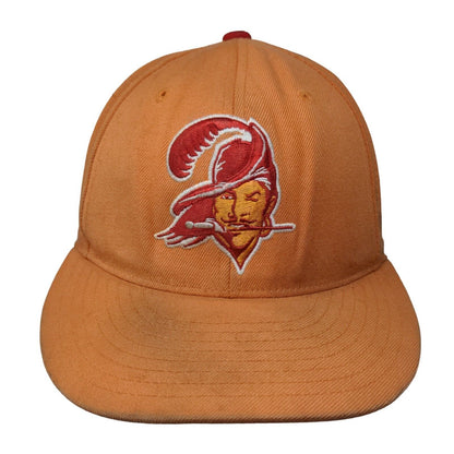 Tampa Bay Buccaneers Fitted Hat Orange 7 3/8 Retro Logo Mitchell & Ness NFL