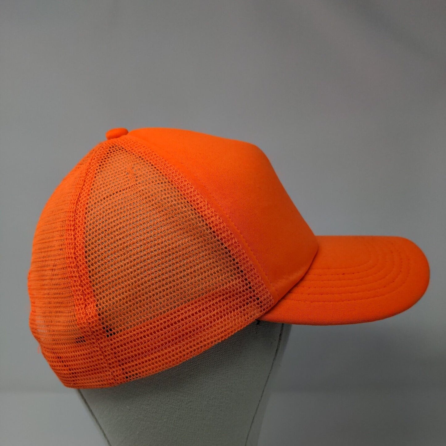 George Snapback Mesh Back Trucker Hat Orange One Size Solid Blank
