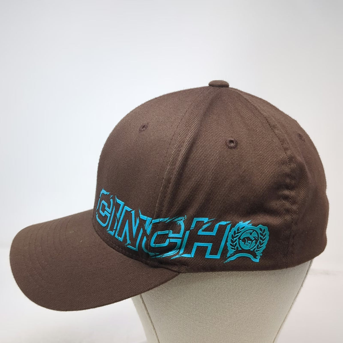 Cinch Baseball Cap Brown Blue M Flexfit Embroidered Western Cowboy Horse Hat