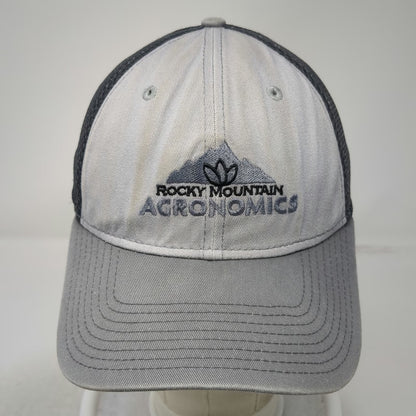 New Era Baseball Cap Gray M Rocky Mountain Agronomics Mesh Stretch Fit Hat