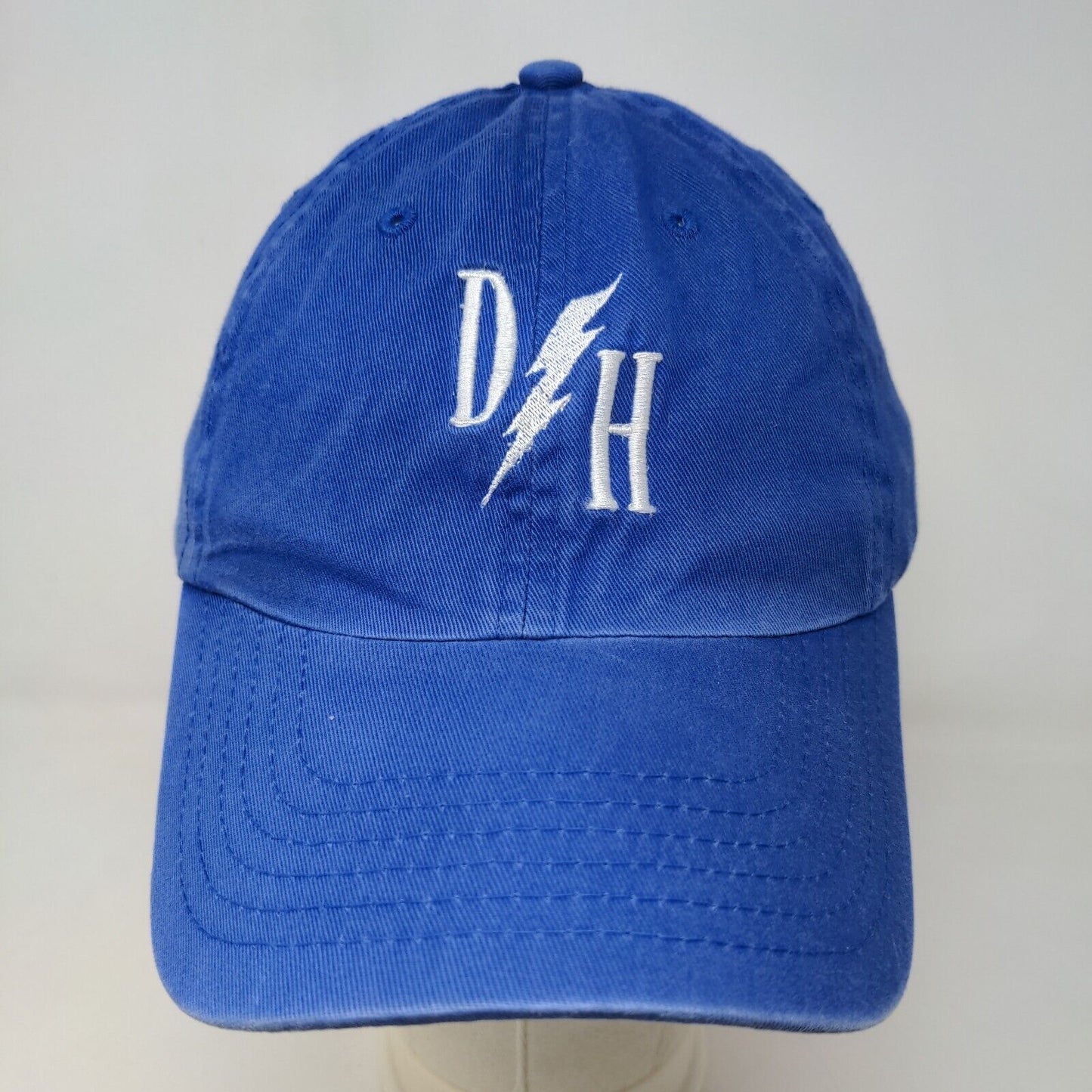 Big X Men's Slideback Hat Blue Embroidered DH Lightning Bolt Logo Cotton