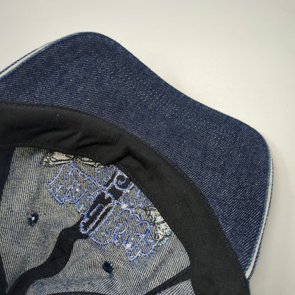 Hard Rock Cafe Baseball Cap Blue One Size Butterfly Denim Strapback Hat Logo