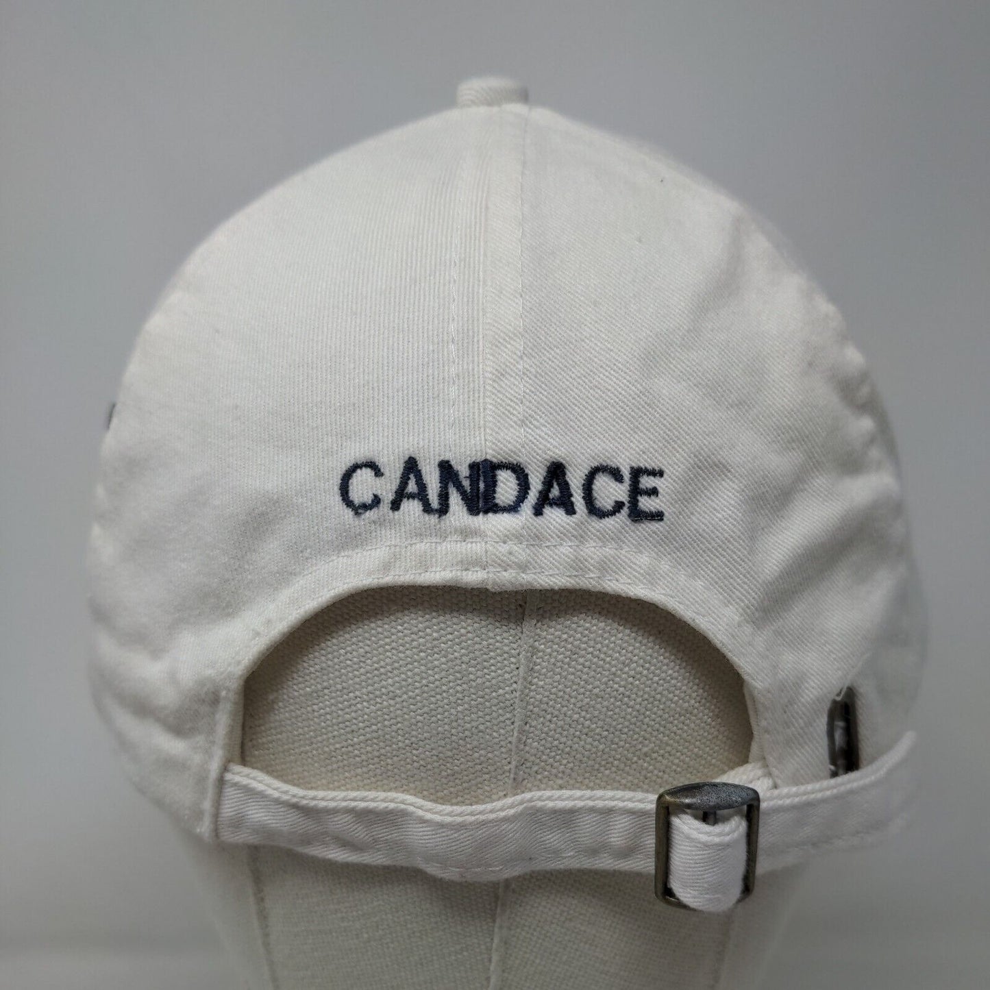 PGA National Women's Slideback Hat Cream Embroidered Logo Candace