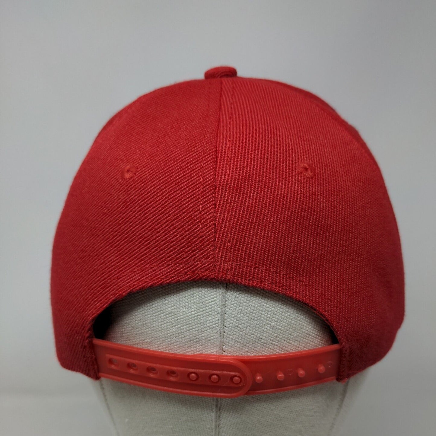 USA Flag Snapback Hat Red One Size Embroidered Adjustable Vent Holes