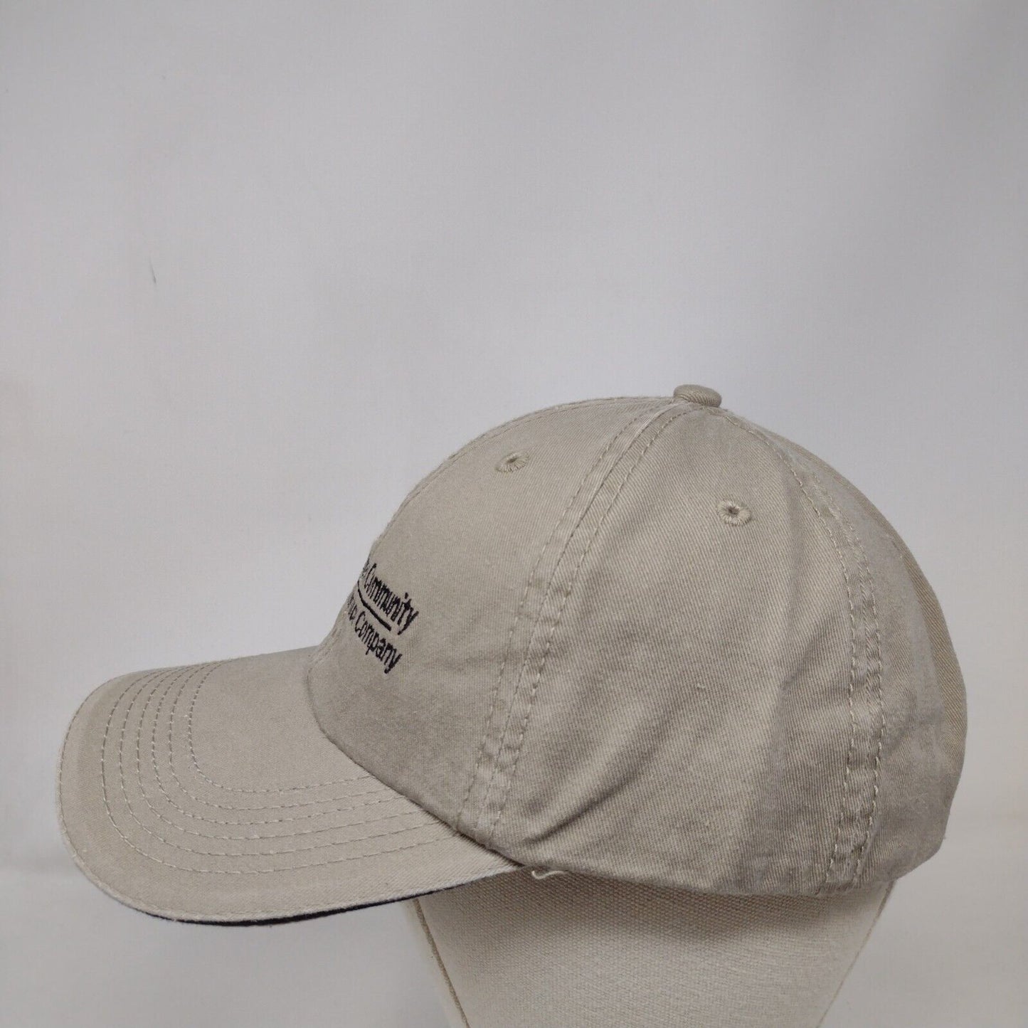Western Community Strapback Hat Tan One Size Adjustable 6 Panel Port & Company