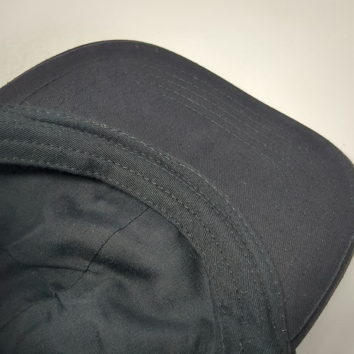 Carhartt Baseball Cap Black One Size Leather Patch Strapback Hat Logo Adjustable