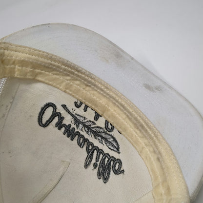 Armadillo Hat Co. Trucker White Gray One Size Camo Mesh Snapback Feather Logo