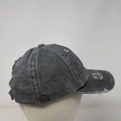 C.C Exclusives Strapback Hat Gray One Size Adjustable Ponytail Criss Cross