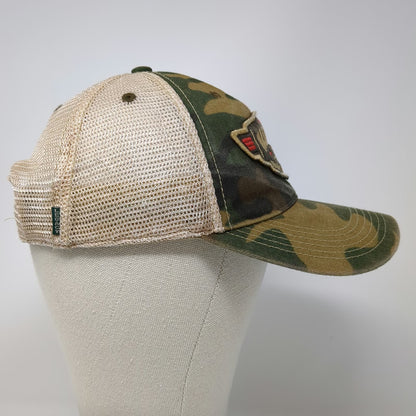 Legacy Trucker Hat Green Beige One Size Nashville Camo Mesh Snapback Patch