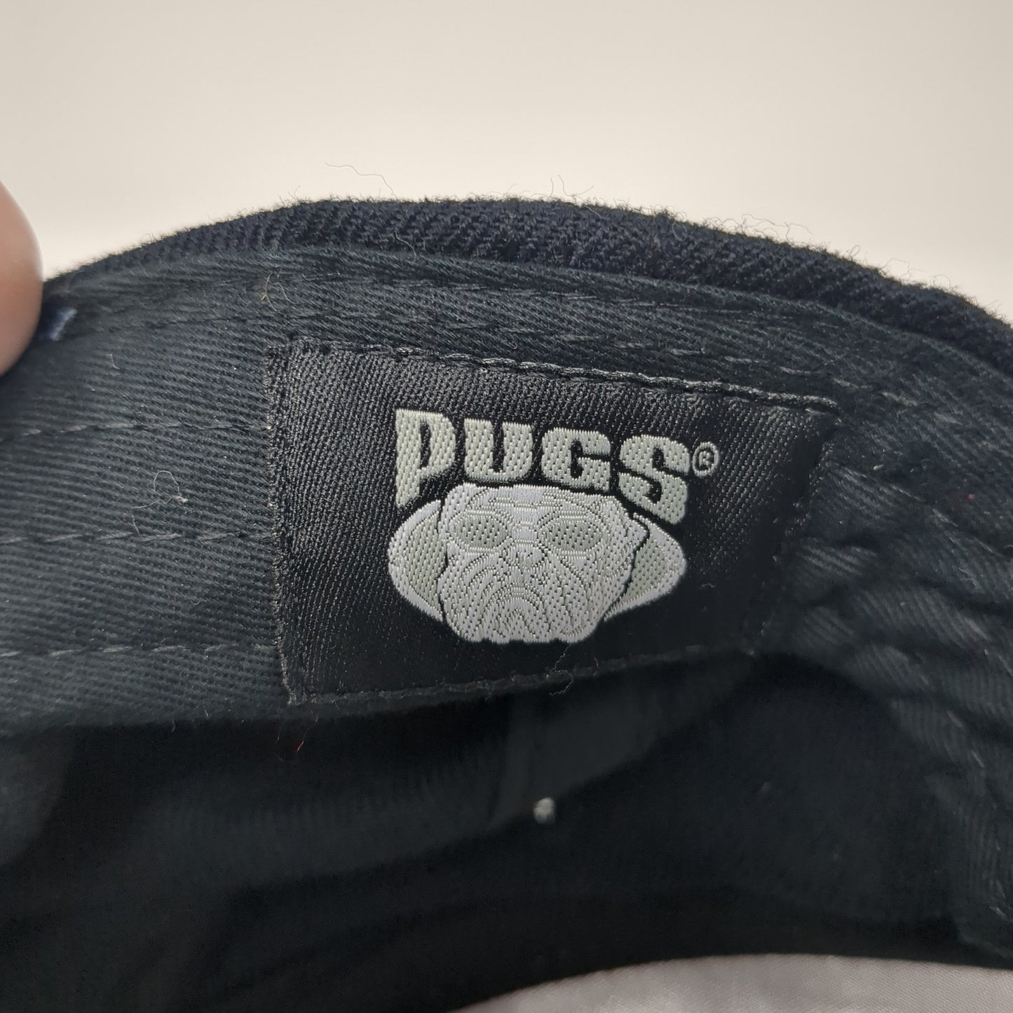 Pugs Strapback Baseball Cap Gray One Size Adjustable Lightweight 6 Panel Blank