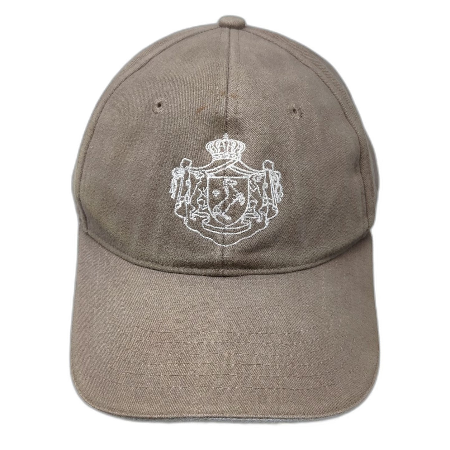 Ducit Supra Montes Baseball Cap Brown Heraldic Crest Latin Text Adjustable Hat
