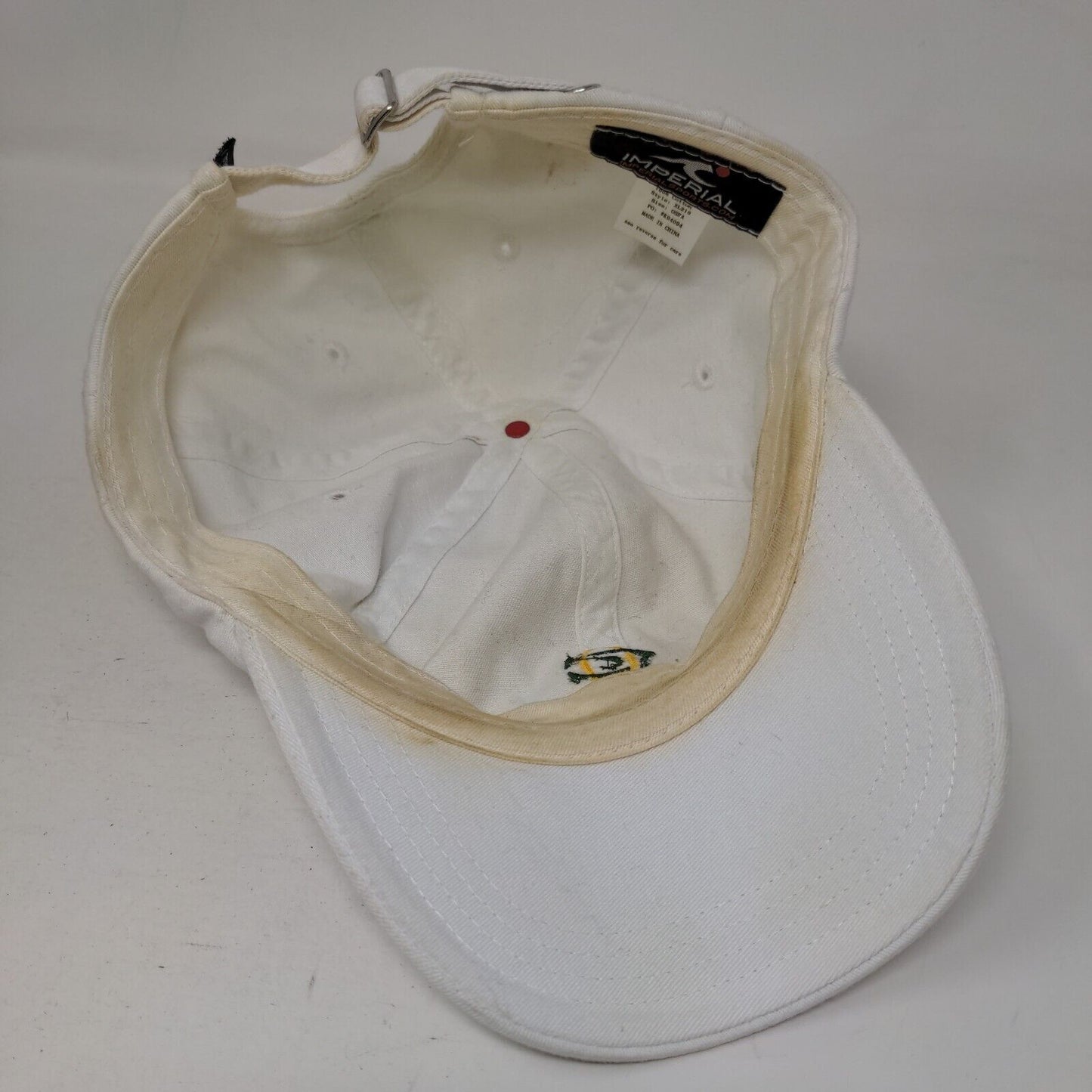 Imperial Slideback Hat White OSFA Embroidered C O Logo Adjustable