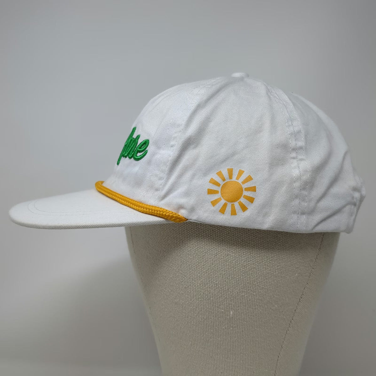 Port Authority 5 Panel White One Size Hat Rays For Rare Sun Rope Snapback Cotton