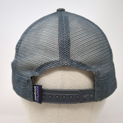 Patagonia Trucker Hat Gray One Size Mesh Back Snapback Mountain Logo Patch