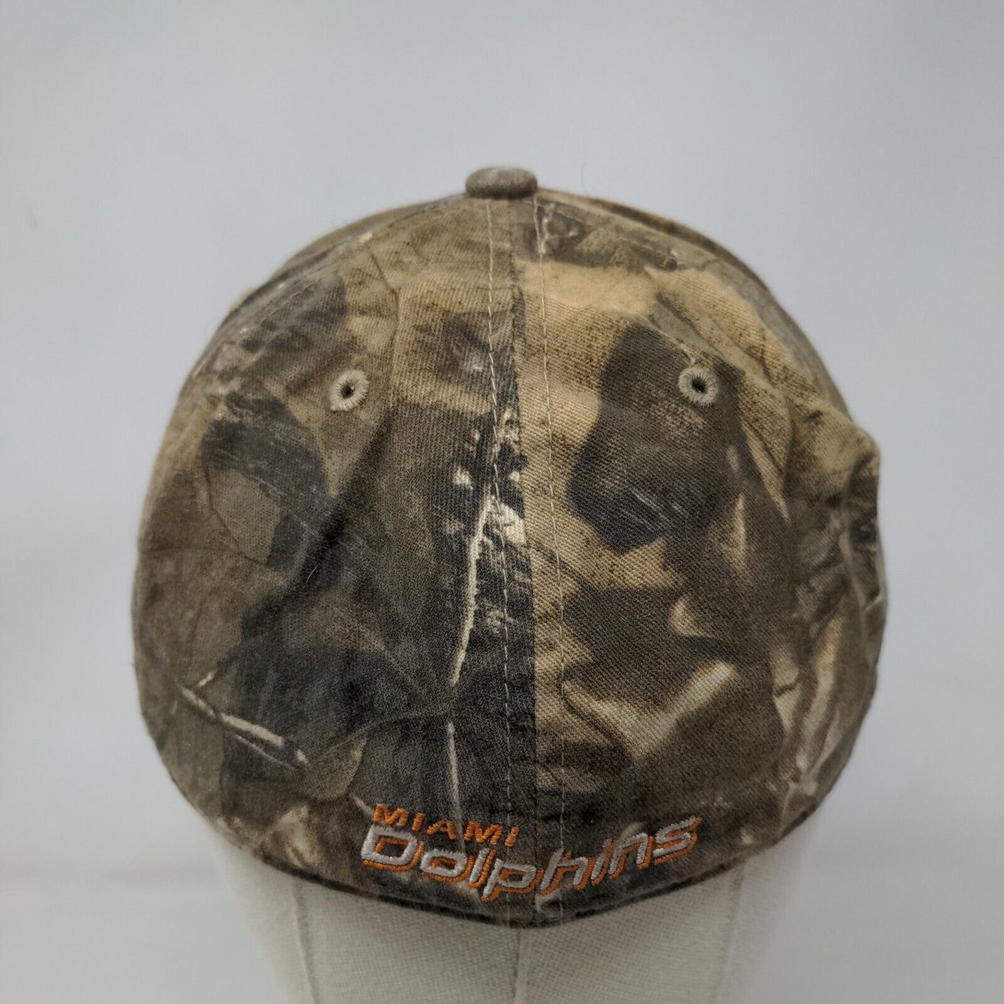 '47 Brand NFL Fitted Camo Hat Miami Dolphins Embroidered Logo