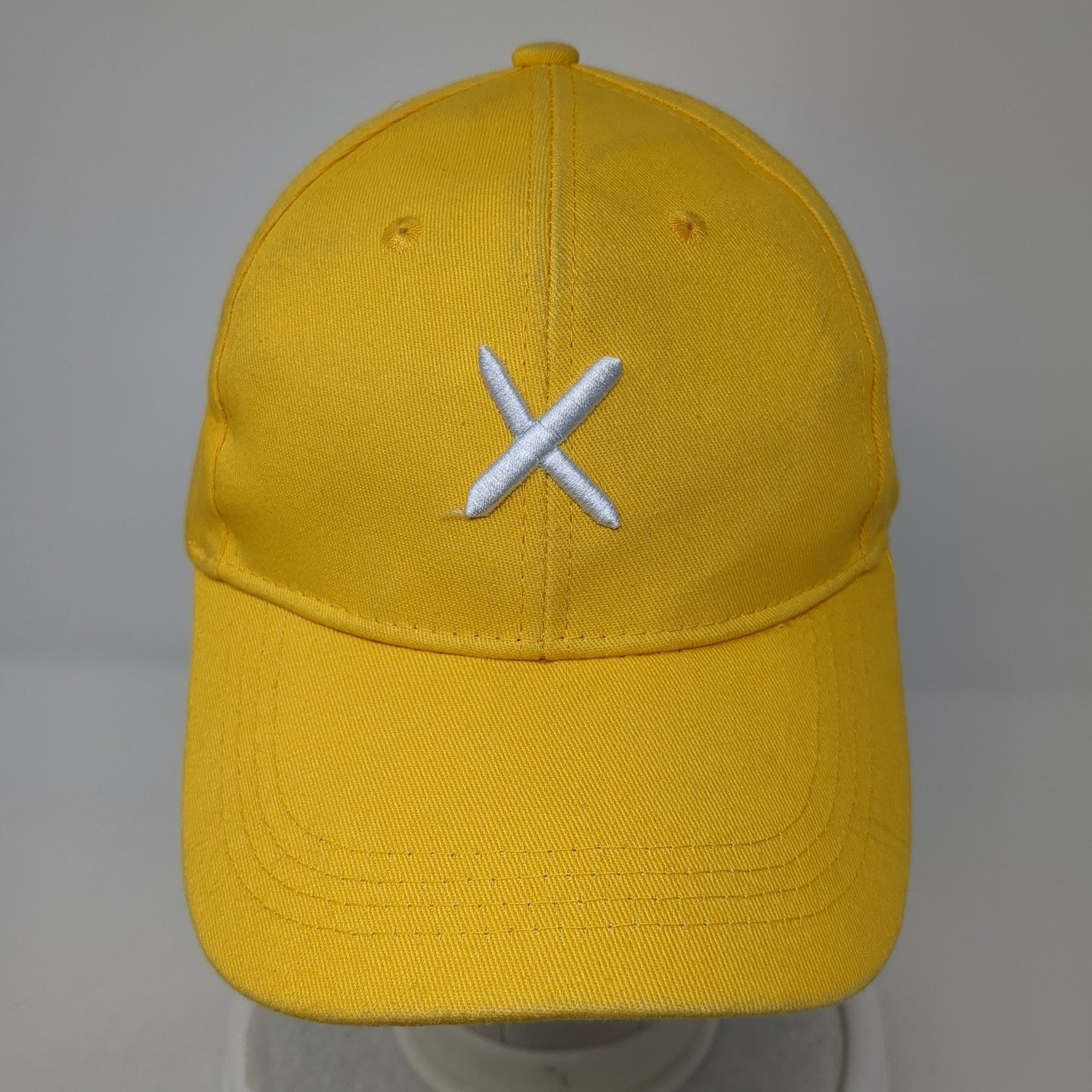 Xotic Slideback Baseball Cap Yellow One Size Adjustable Embroidered 6 Panel