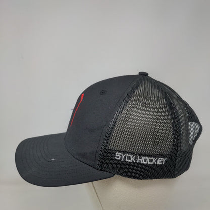 Syck Hockey Snapback Mesh Back Trucker Hat Black One Size Richardson
