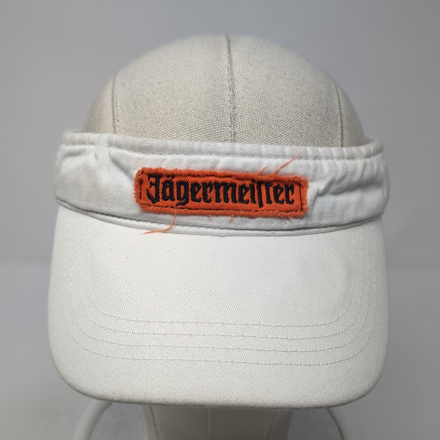 Jägermeister Sun Visor Cap White One Size Adjustable Strap Lightweight Cotton
