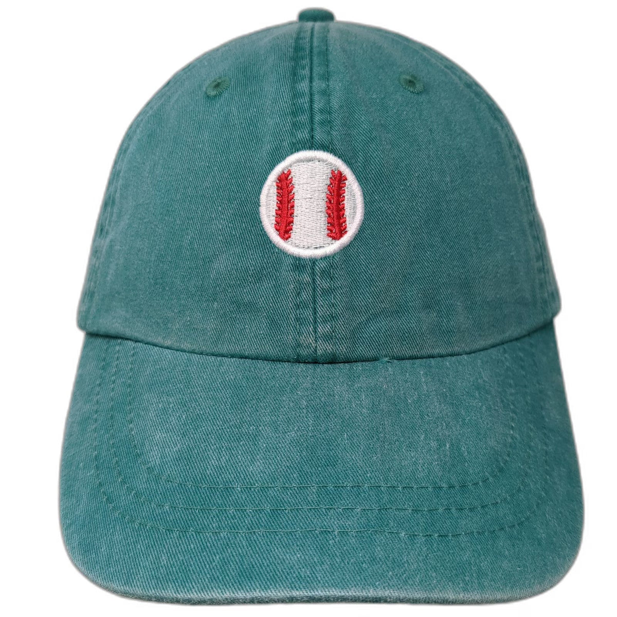 Adams Baseball Cap Blue One Size Ball Logo Leather Slideback Hat Cotton Twill