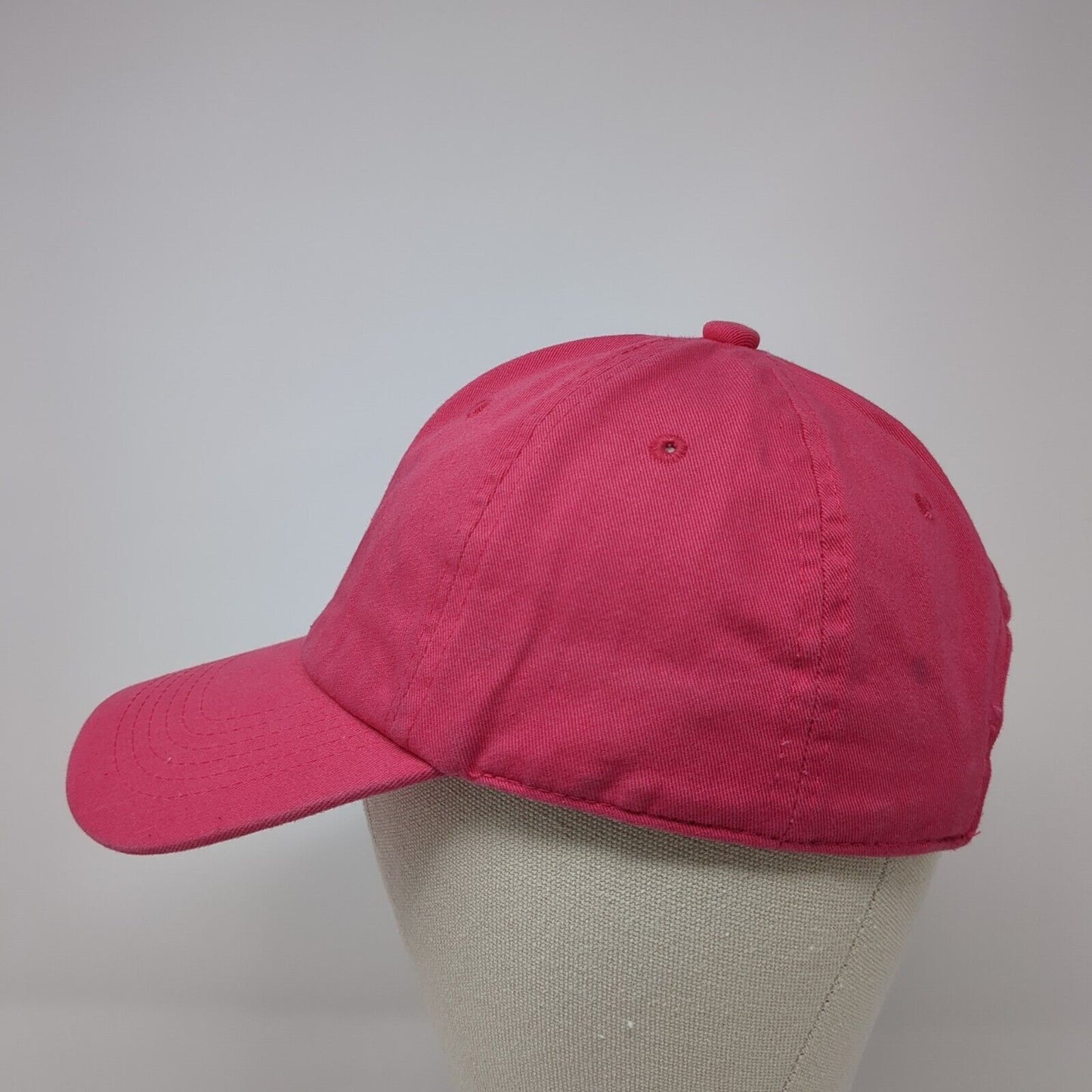 Eckos Slideback Hat Pink One Size Adjustable Vented Holes 6 Panel Blank