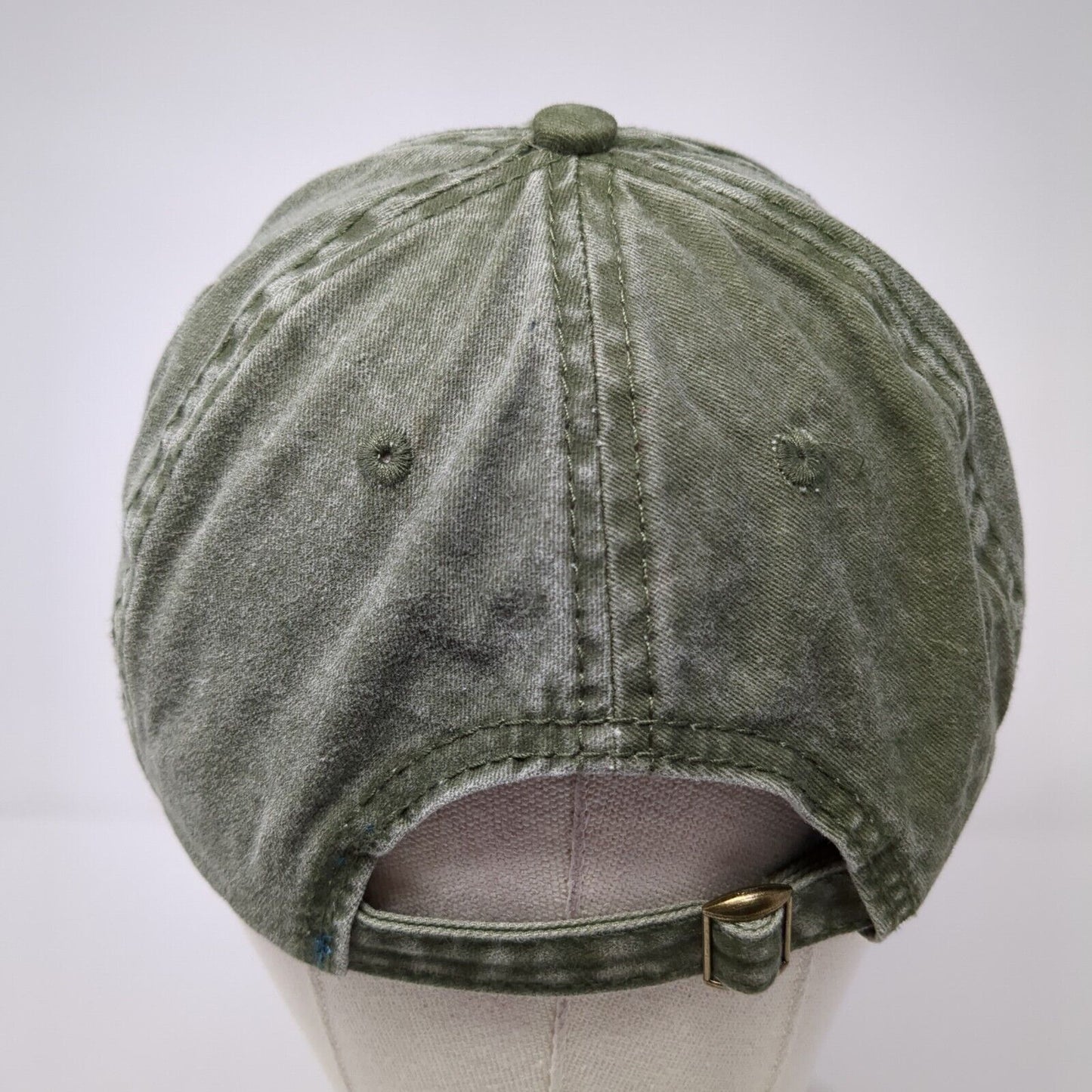 Let's Get Lost Slideback Hat Green OS Adjustable Embroidered 6 Panel Cotton