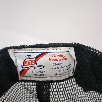 RUN FMF Snapback Trucker Hat Black One Size Adjustable Mesh Back 6 Panel Otto