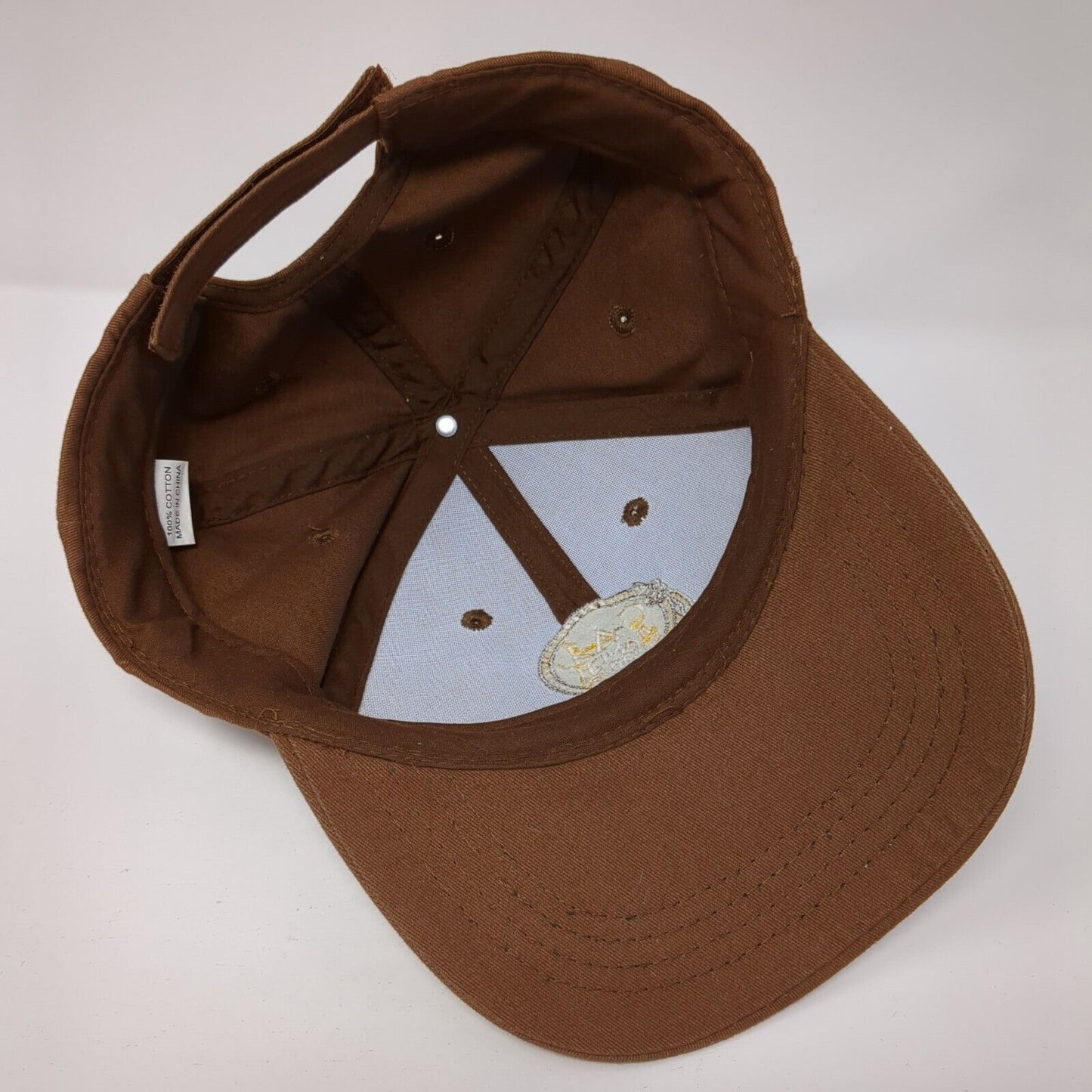 C-A-L Ranch Stores Strapback Hat Brown One Size Adjustable Embroidered