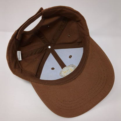 C-A-L Ranch Stores Strapback Hat Brown One Size Adjustable Embroidered