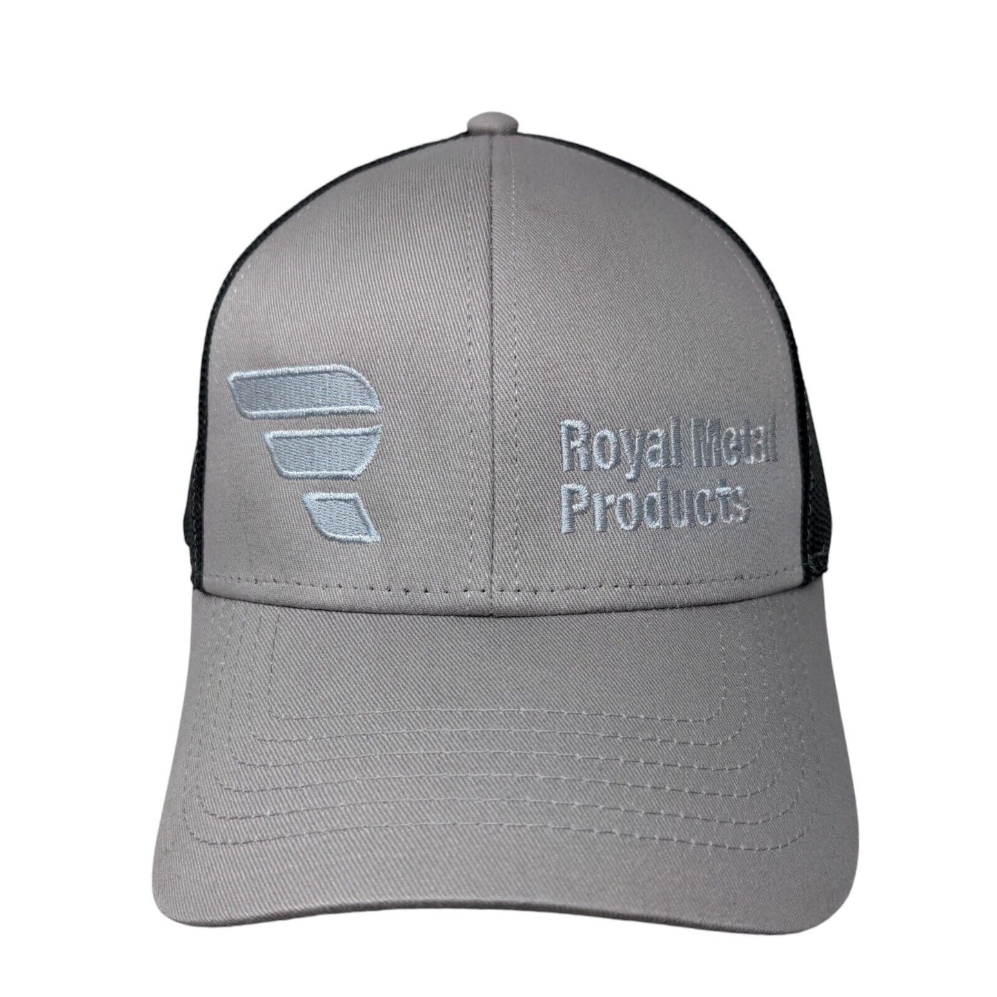 Royal Metal Products Snapback Trucker Hat Gray One Size Mesh Back Cap America