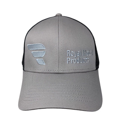 Royal Metal Products Snapback Trucker Hat Gray One Size Mesh Back Cap America