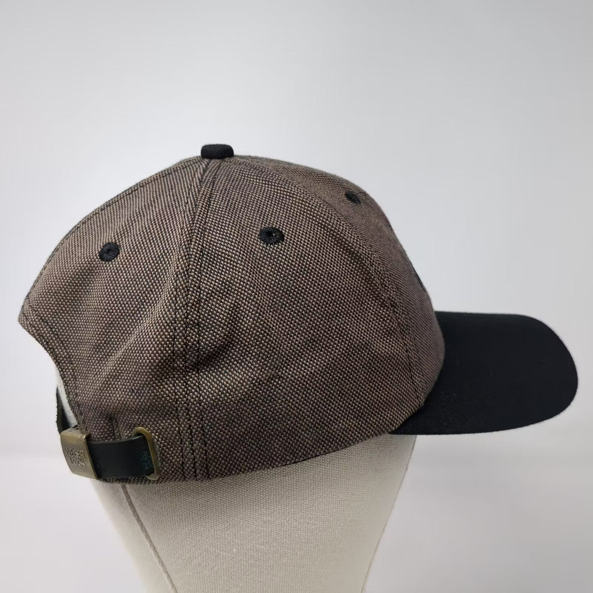 K-Products Weiser Lock Baseball Cap Brown Black Twill Strapback Hat OS Made USA