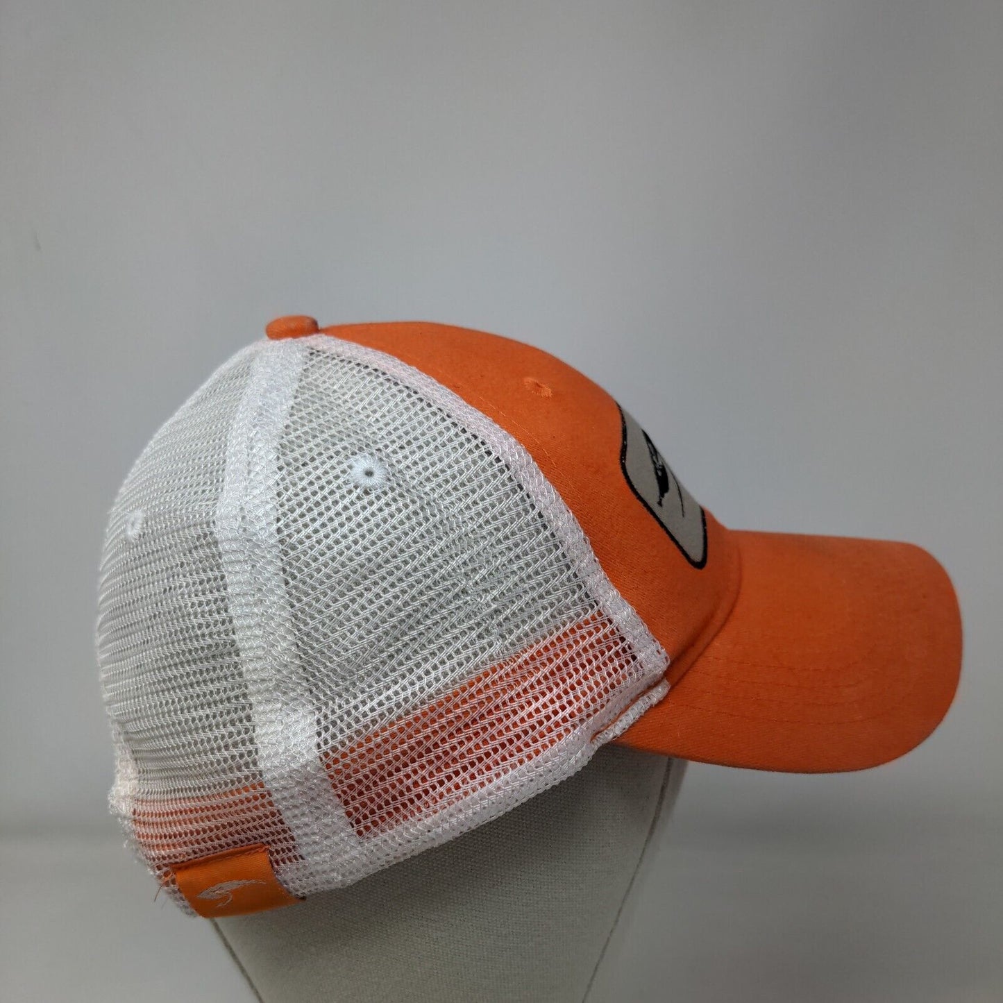 Spanish Fly Snapback Mesh Back Trucker Hat Orange One Size Colorblock Fishing