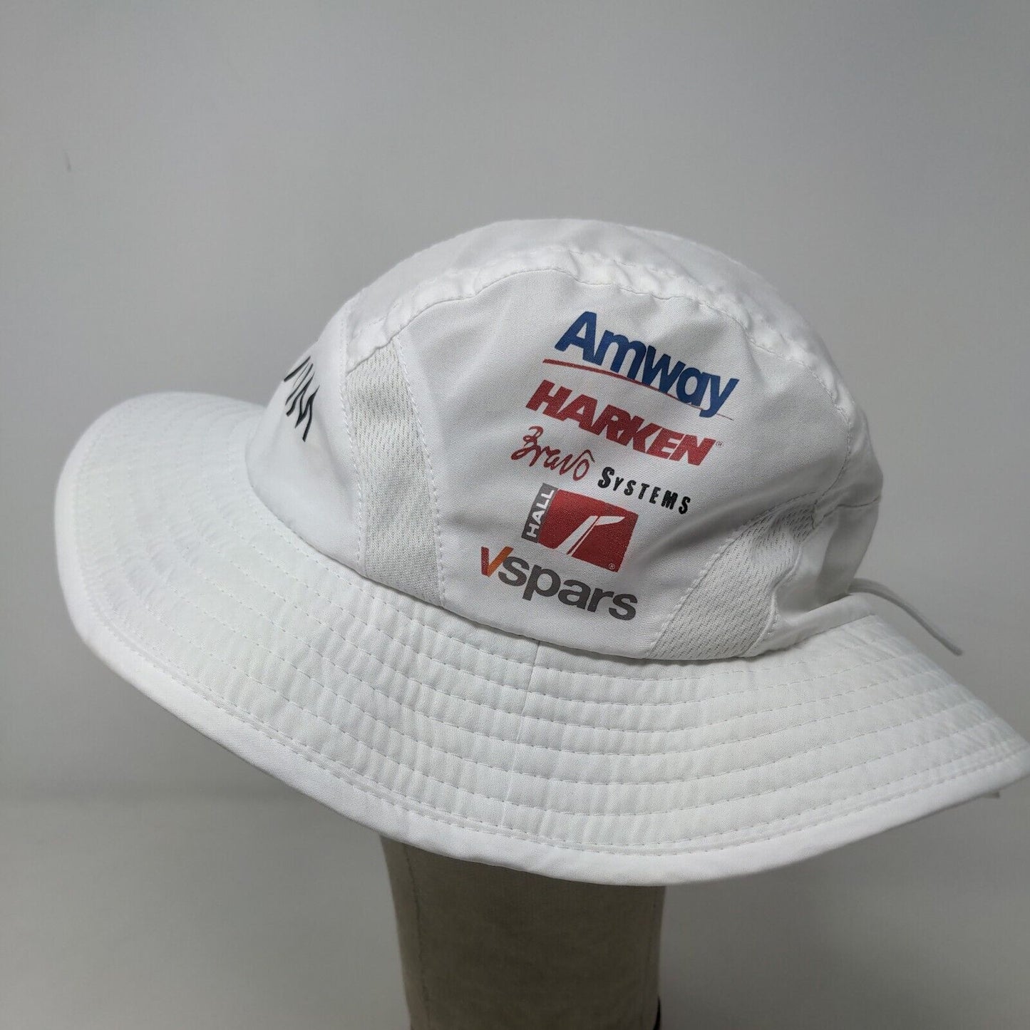 Sebago Men's Wide Brim Sun Hat White Size OS Graphic Quantum Logo Polyester