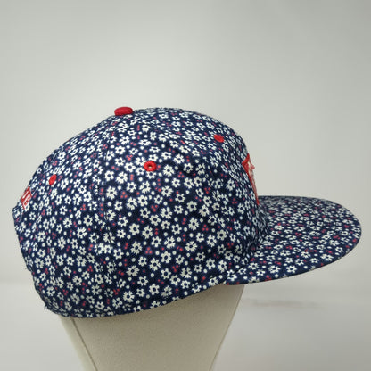 Justin Bieber Snapback Blue White Red OS Floral Swaggy Print Patch Logo Hat