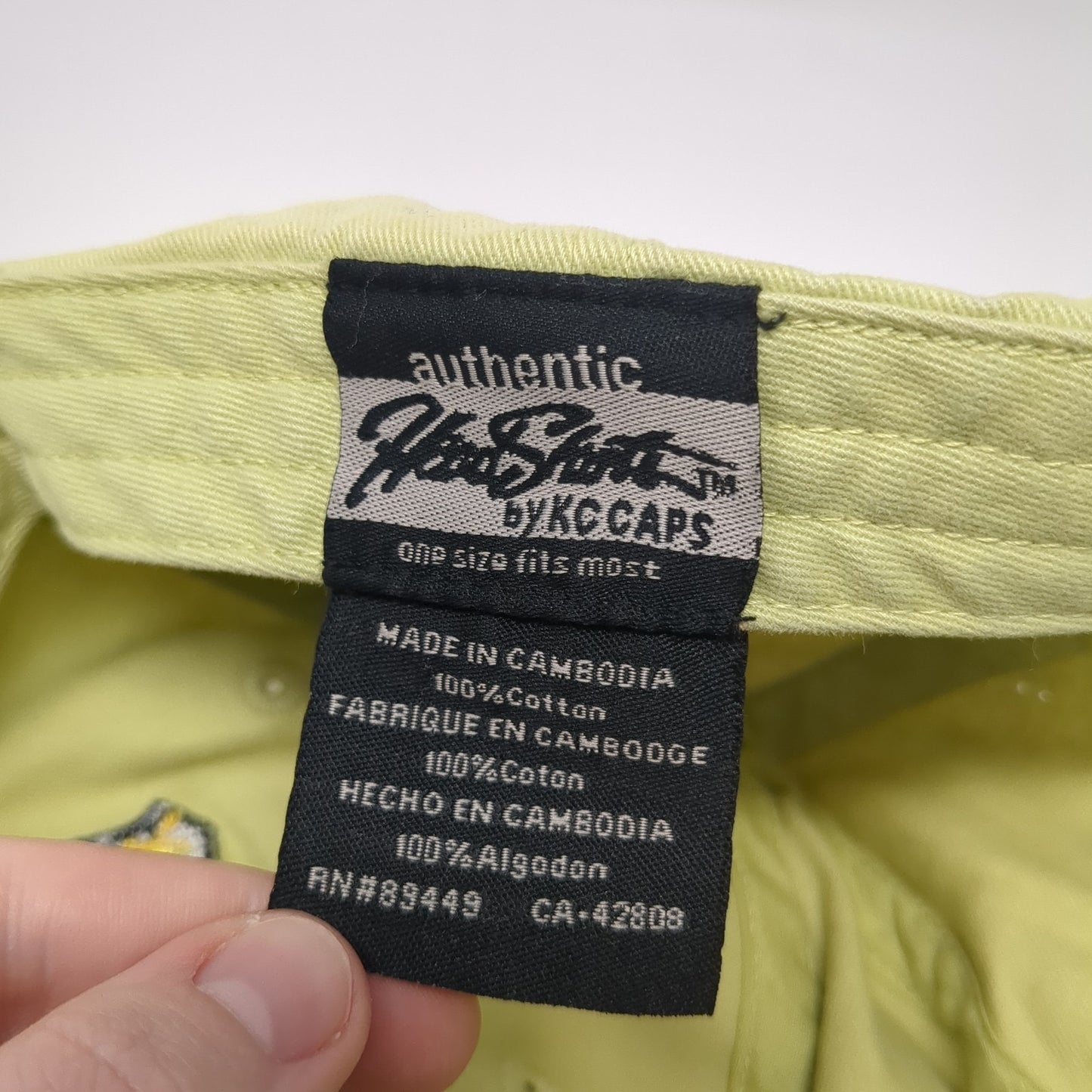 Highway 1 Slideback Hat Green One Size Adjustable Embroidered KC Caps
