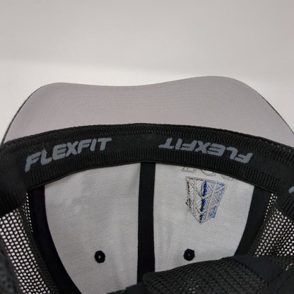 FCS Fitted Trucker Hat Black S/M Flexfit Embroidered Mesh Back Port Authority
