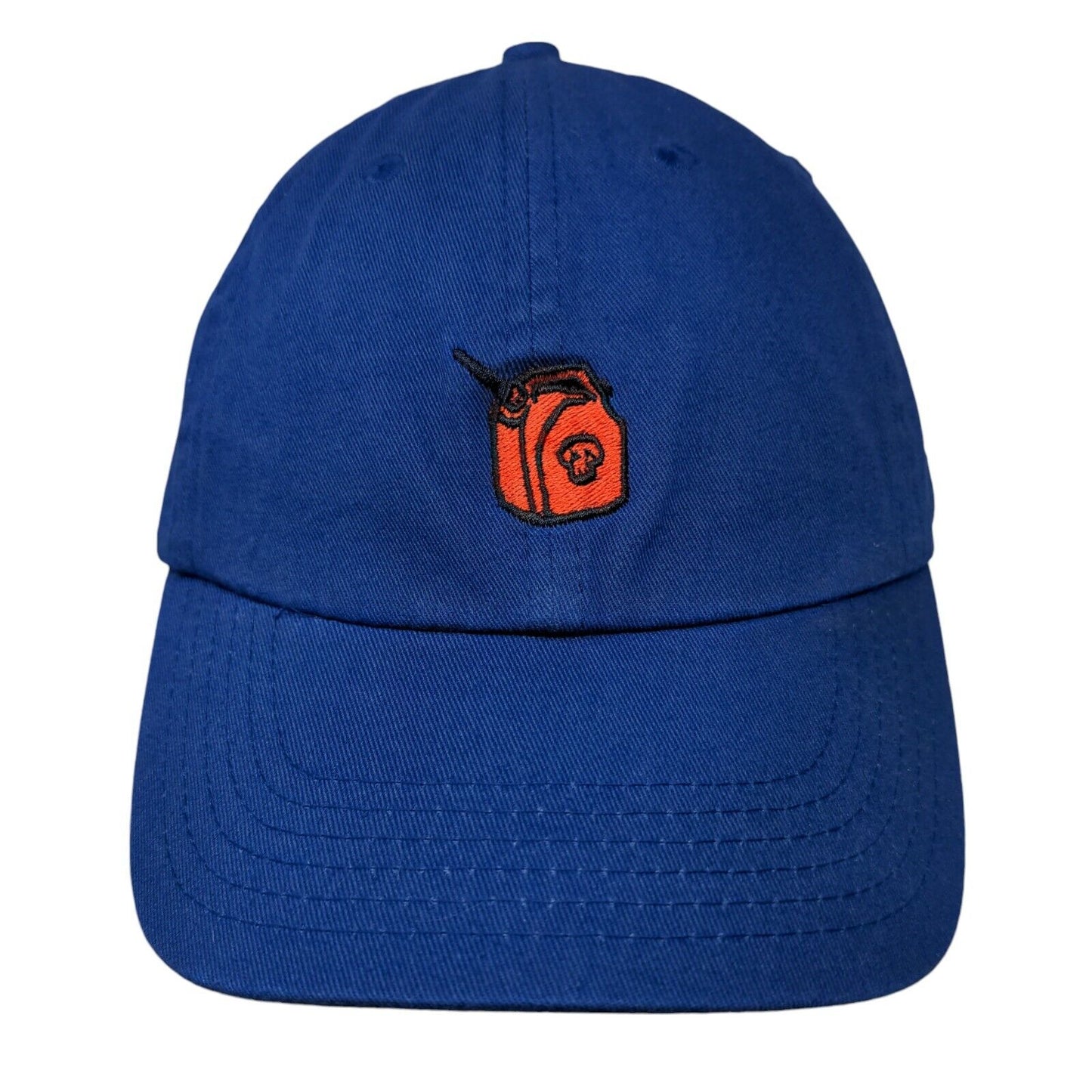 Unbranded Slideback Hat Blue One Size Adjustable Embroidered Vented Holes Cotton