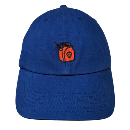 Unbranded Slideback Hat Blue One Size Adjustable Embroidered Vented Holes Cotton