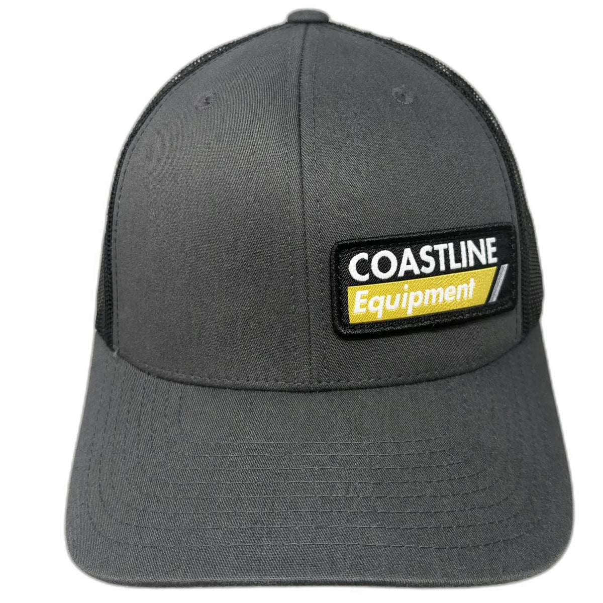 Yupoong Trucker Hat Gray One Size Snapback Coastline Equipment Mesh Logo Patch