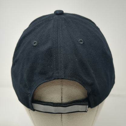 Caterpillar Baseball Cap Black OSFM Metal Logo Plate Reflective Strapback Hat
