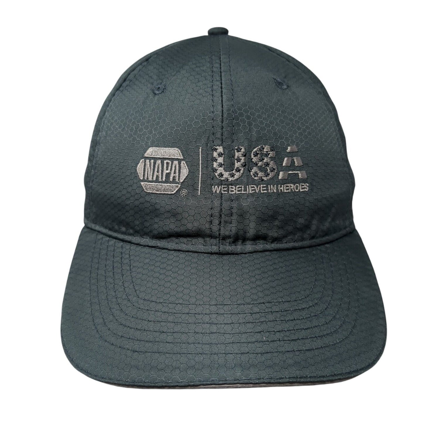 NAPA USA We Believe In Heroes Strapback Hat Green One Size Embroidered