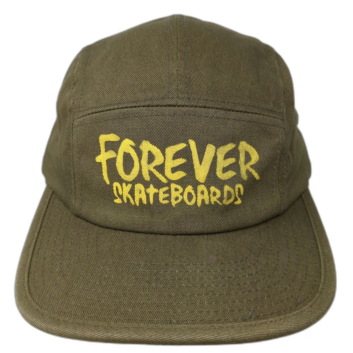 Yupoong 5 Panel Green One Size Forever Skateboards Slideback Flat Brim Hat