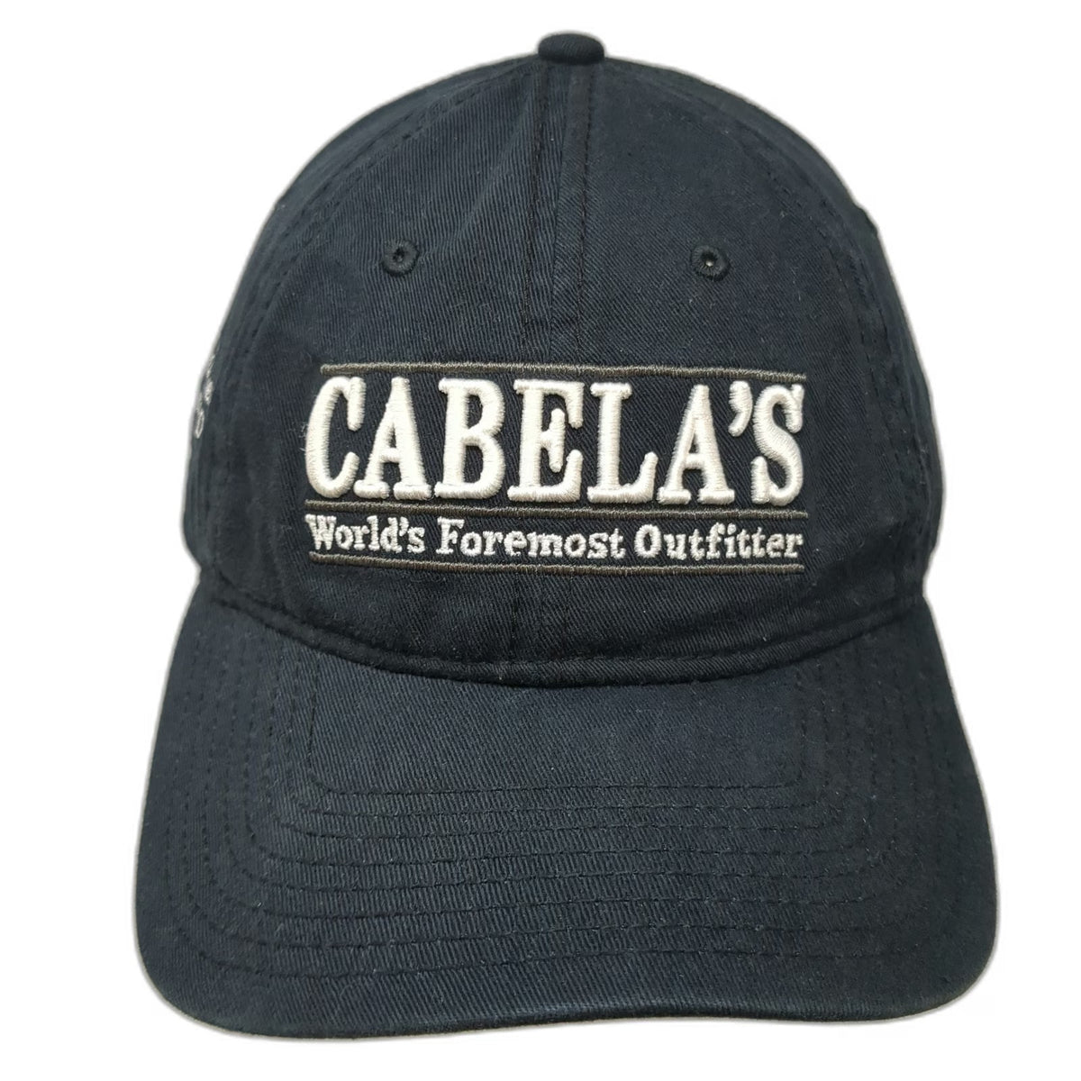 Cabela's Baseball Cap Black One Size Green Under Visor 2015 Opening Team ID hat