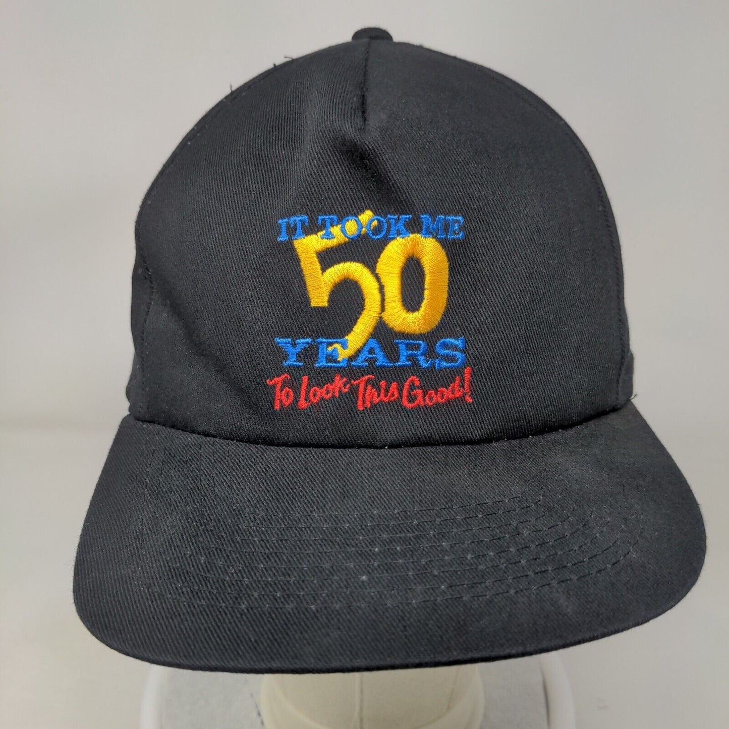 It Took Me 50 Years To Look This Good Snapback Hat Black OSFA Embroidered KC