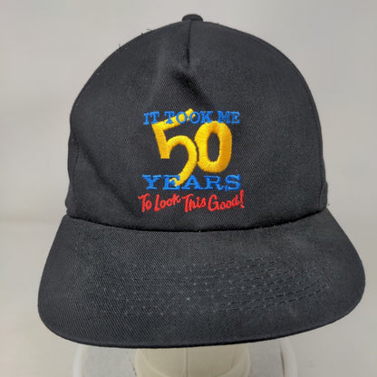 It Took Me 50 Years To Look This Good Snapback Hat Black OSFA Embroidered KC