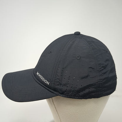 Mission Baseball Cap Black One Size Cooling Mesh Perforated Strapback Active Hat