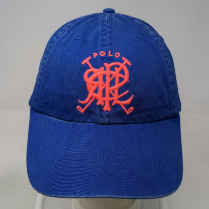 Polo Ralph Lauren Baseball Cap Blue Pink One Size Monogram Crossed Mallets Hat